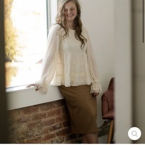 **NOT AVAILABLE!** NWT Tan Pencil Skirt Size Small!